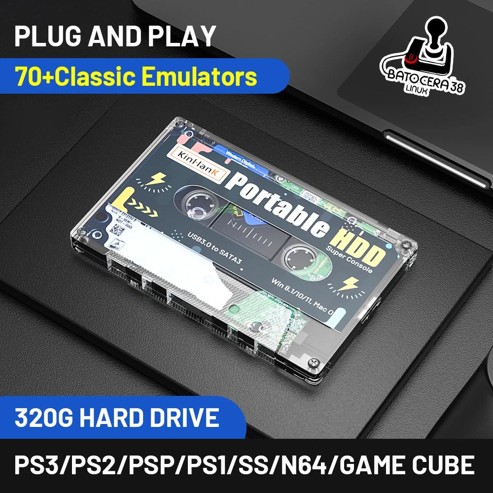 ޴ ܺ  HDD Batocera38 320G ϵ ̺, PS2/PSP/PS1/SS/N64/Wii/Wii U, PC/Ʈ  60000 Ʈ   
